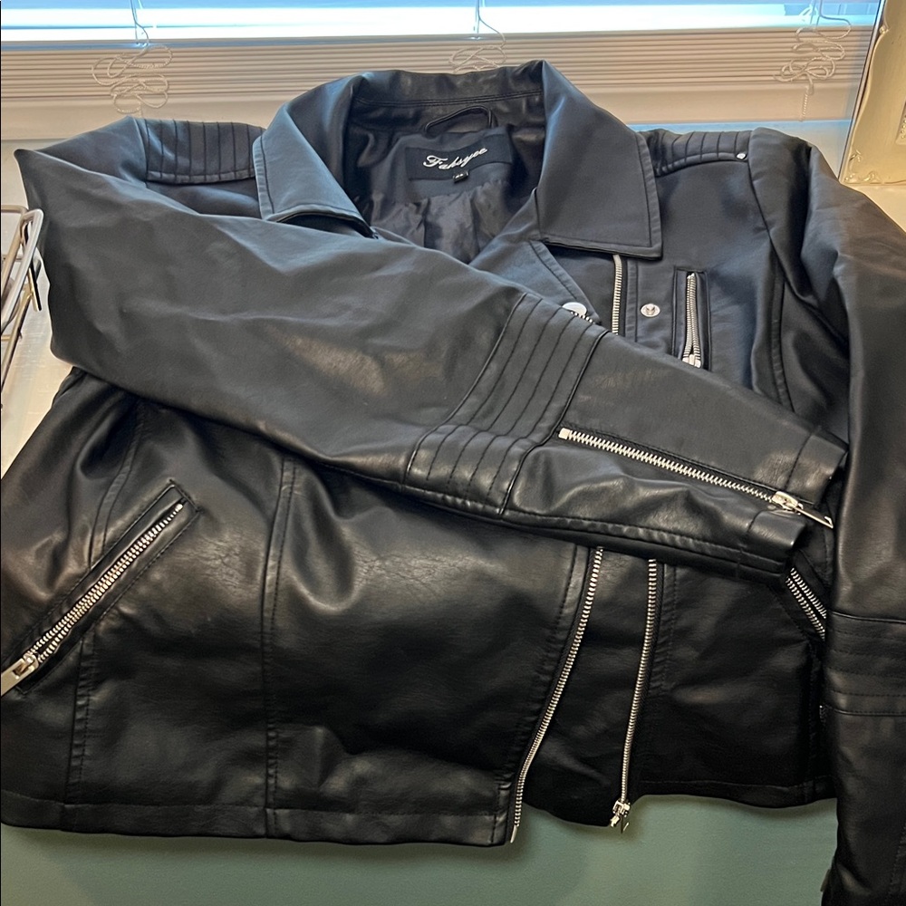 Black Faux Leather Jacket